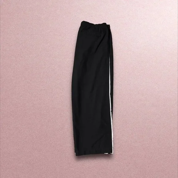 Nike Vintage Women Ankle Crop Workout Athletic Track Pocket BlackPants Y2K 2000s - Picture 3 of 6